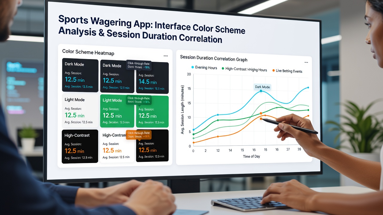 Detailed view of a mobile sports betting screen showing color-coded odds panels and session timer overlays