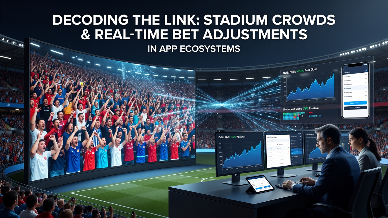 Real-time data visualization showing crowd metrics linked to betting odds adjustments